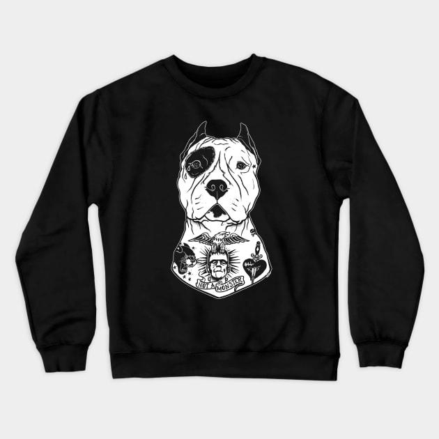 AMERICAN PITBULL TATTOOED Crewneck Sweatshirt by PaperTigress